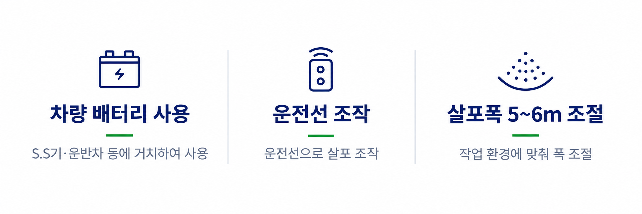 차량거치식D.C모터형살포기