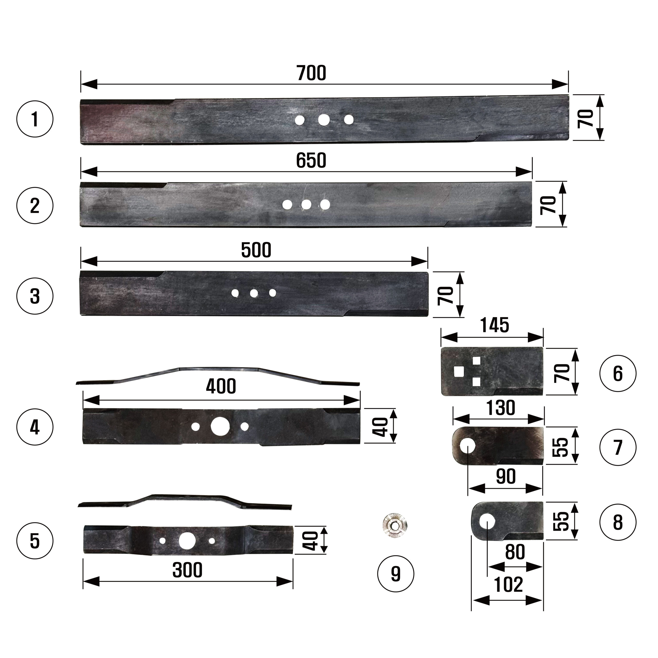 각 기종 제초기 칼날